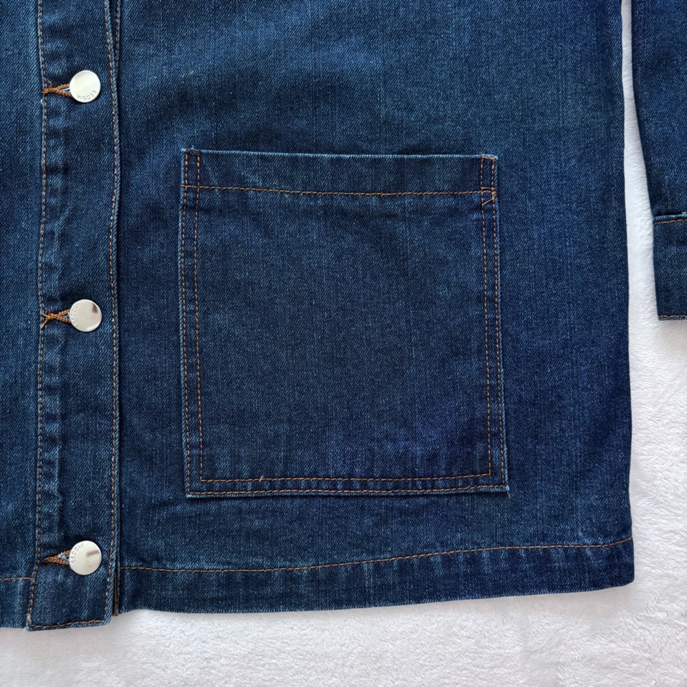 VIGOSS Oversized Denim Barn Jacket with Corduroy Collar--NWT--L - Picture 3 of 16